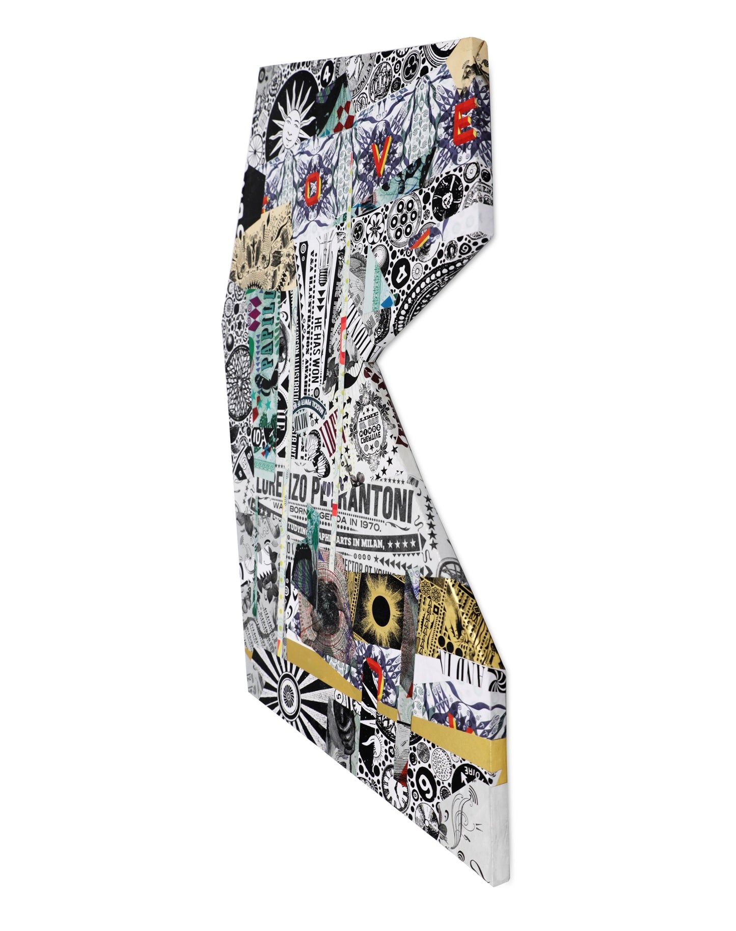 Handmade irregular collage